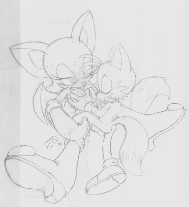tails x rouge bat the Angels with scaly wings characters
